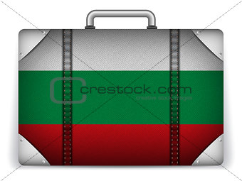 Bulgaria Travel Luggage with Flag for Vacation