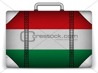 Hungary Travel Luggage with Flag for Vacation