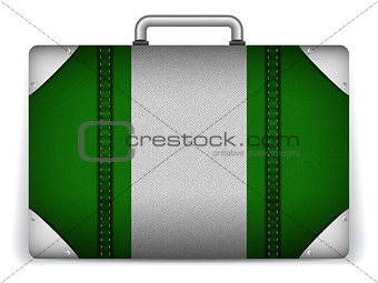 Nigeria Travel Luggage with Flag for Vacation