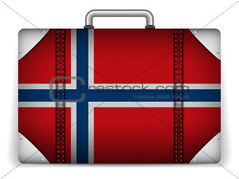 Norway Travel Luggage with Flag for Vacation