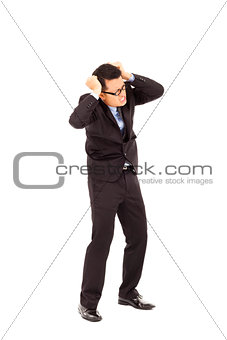 businessman have headache situation