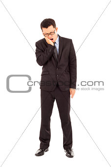young businessman  in agony with a toothache