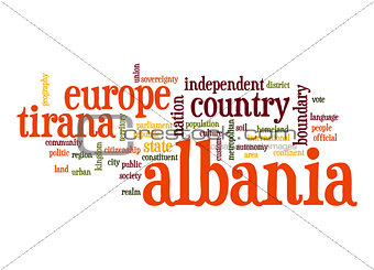Albania word cloud