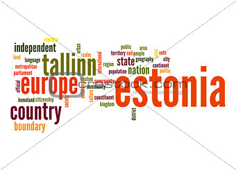 Estonia word cloud