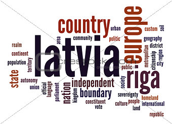 Latvia word cloud