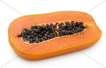 Half of papaya fruit