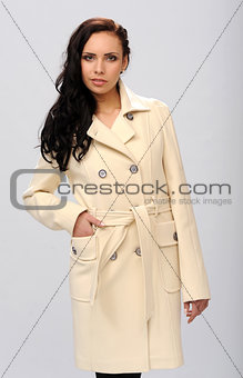 girl in overcoat