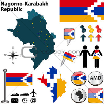 Map of Nagorno-Karabakh Republic