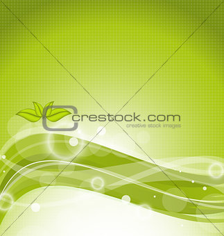 Eco background with green leaves
