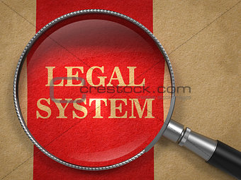 Legal System Concept - Magnifying Glass.