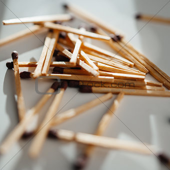 Matches scattered around