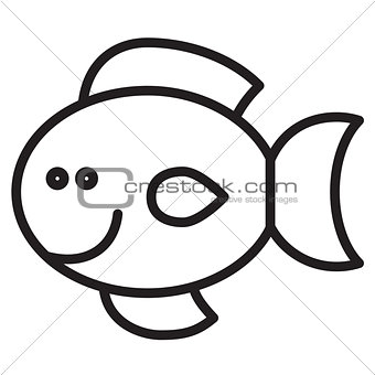 Cute animal fish - illustration