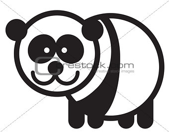 Cute animal panda - illustration