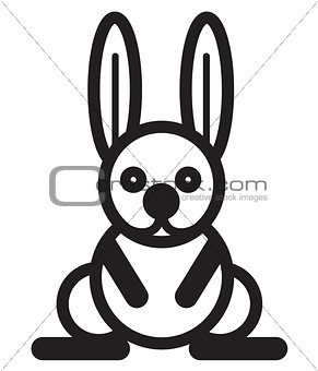 Cute animal rabbit - illustration