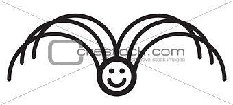 Cute insect spider - illustration