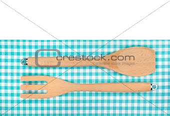 Kitchen utensils over towel