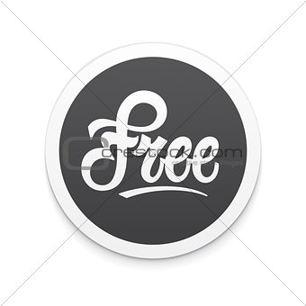 Free label or button. Vector