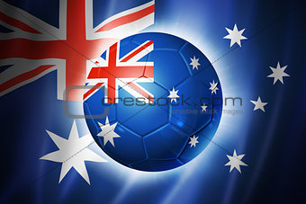 Soccer football ball with Australia flag