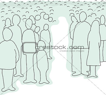 Crowd of Abstract People