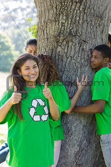 Environmentalists in park