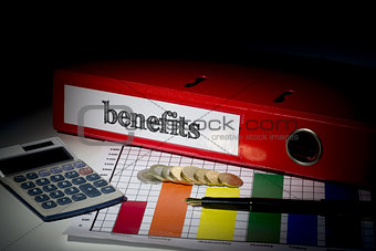 Benefits on red business binder
