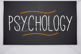 Psychology written on big blackboard