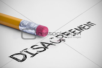 Disagreement against pencil with an eraser