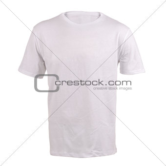 White T-shirt on a white background