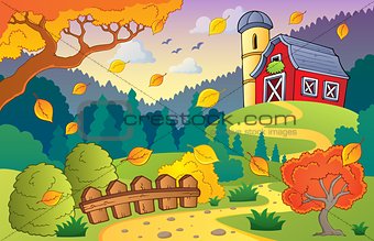 Autumn farm landscape 1