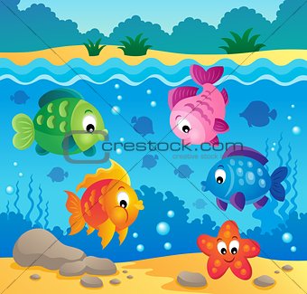 Underwater ocean fauna theme 3