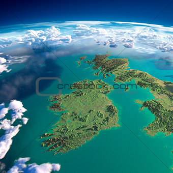 Fragments of the planet Earth. Ireland and UK