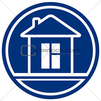 icon with house and window - interior symbol