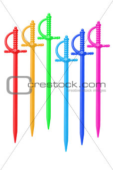 Colorful Plastic Skewers 