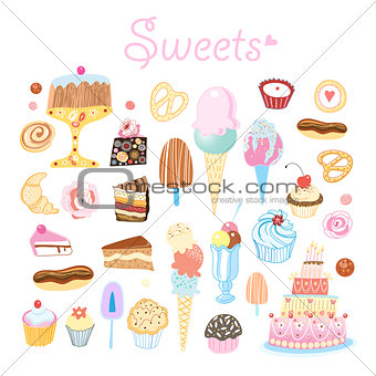 different sweets