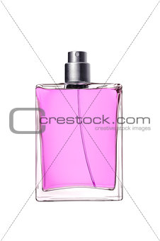 woman perfume in beautiful bottle isolated