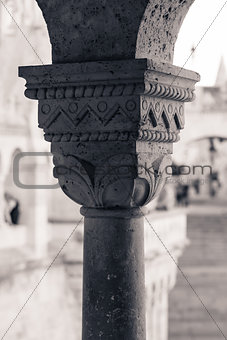 Capitel detail from Buda Castle column