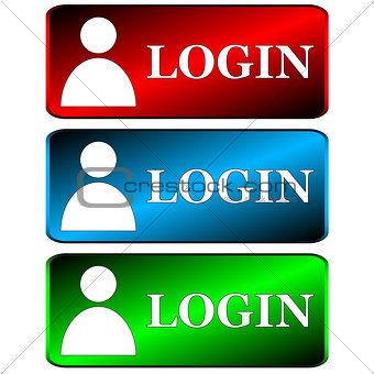 Login icons set