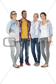 Full length portrait of casually dressed people