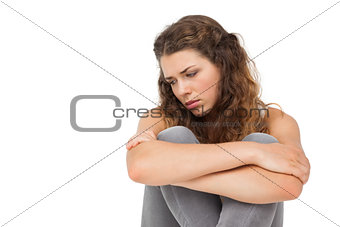 Close-up of a sad young woman