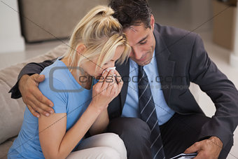Young woman in meeting with psychologist