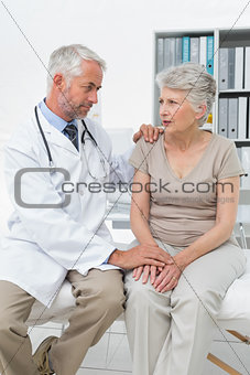 Female senior patient visiting a doctor