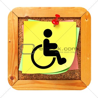 Disabled Concept - Sticker on Message Board.