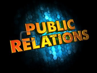 Public Relations Concept on Digital Background.