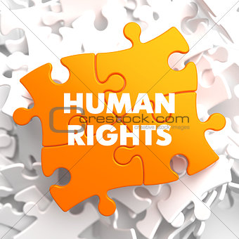 Human Rights on Orange Puzzle.