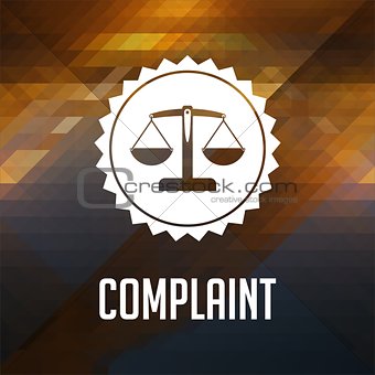 Complaint Concept on Triangle Background.