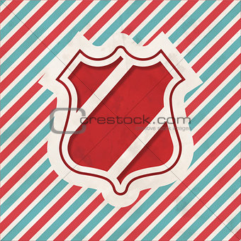 Security Concept on Retro Striped Background.