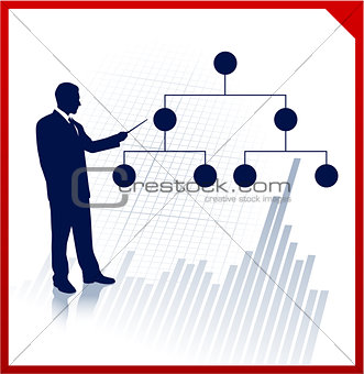 Businessman presentation with diagram