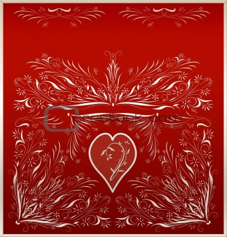ornate floral heart