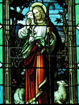 Jesus with lamb