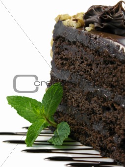 chocolate cake close up
